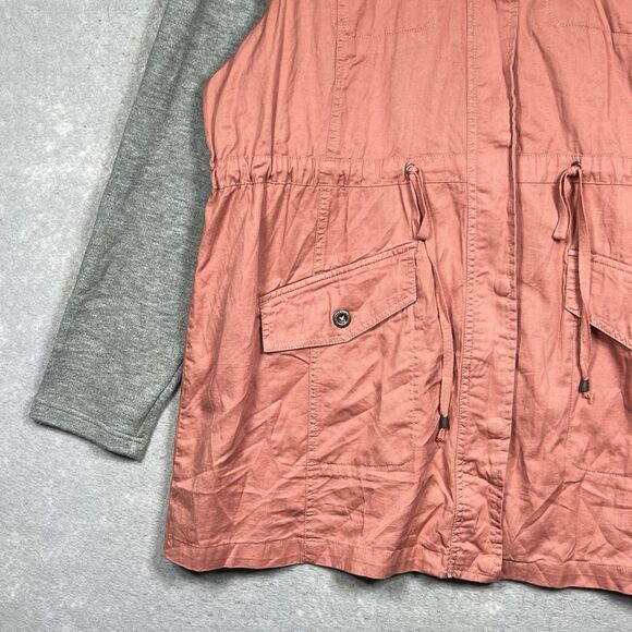 Torrid Twill Hacci Jacket Anorak Lightweight Pink/ Gray Women’s Size 3X NWT - Picture 3 of 13